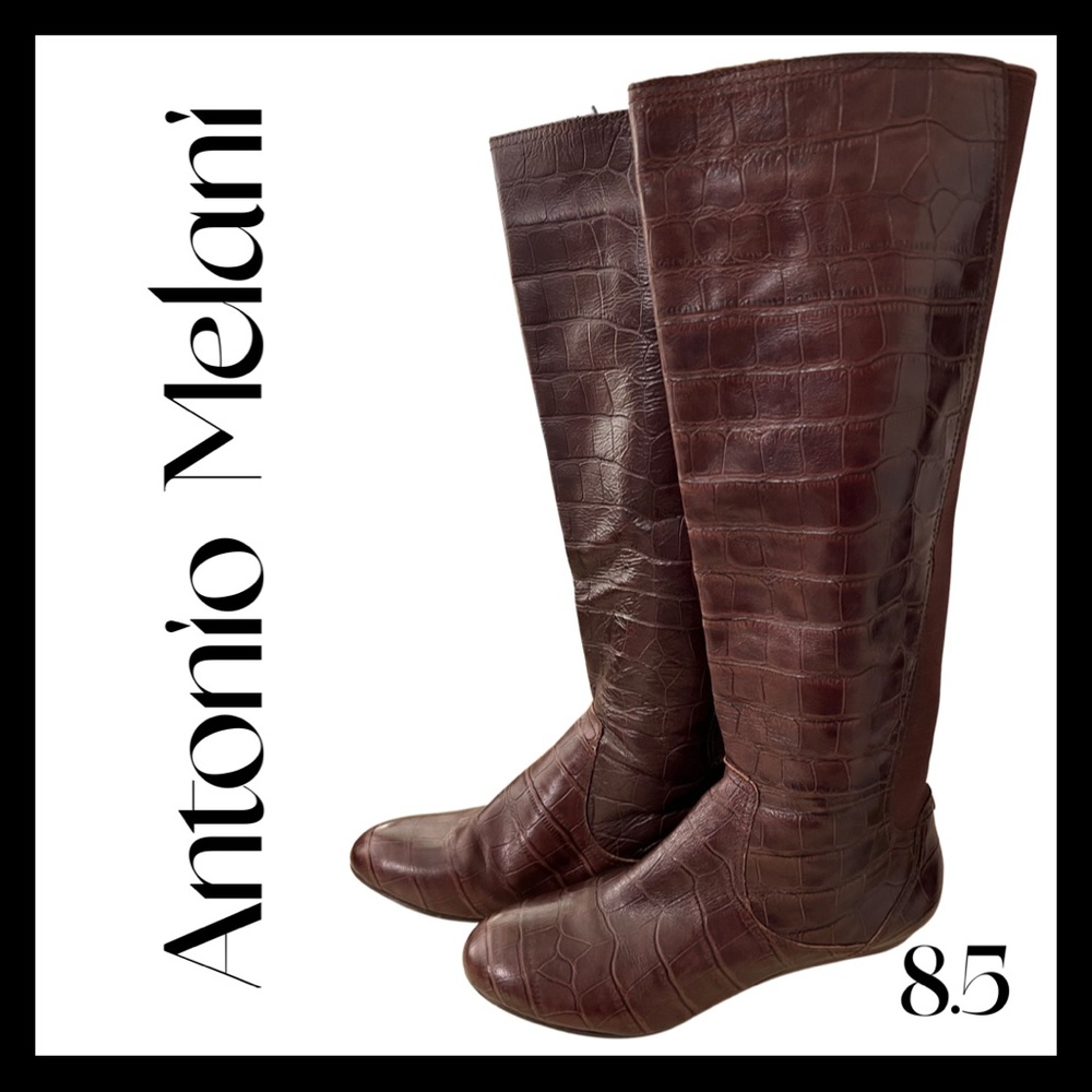 Antonio Melani Brown Leather Boots